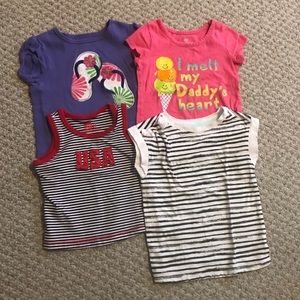 Lot of Toddler Girl Summer Shirts